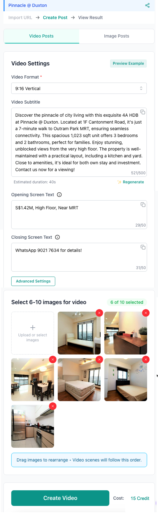 Step 2 — AI generates video